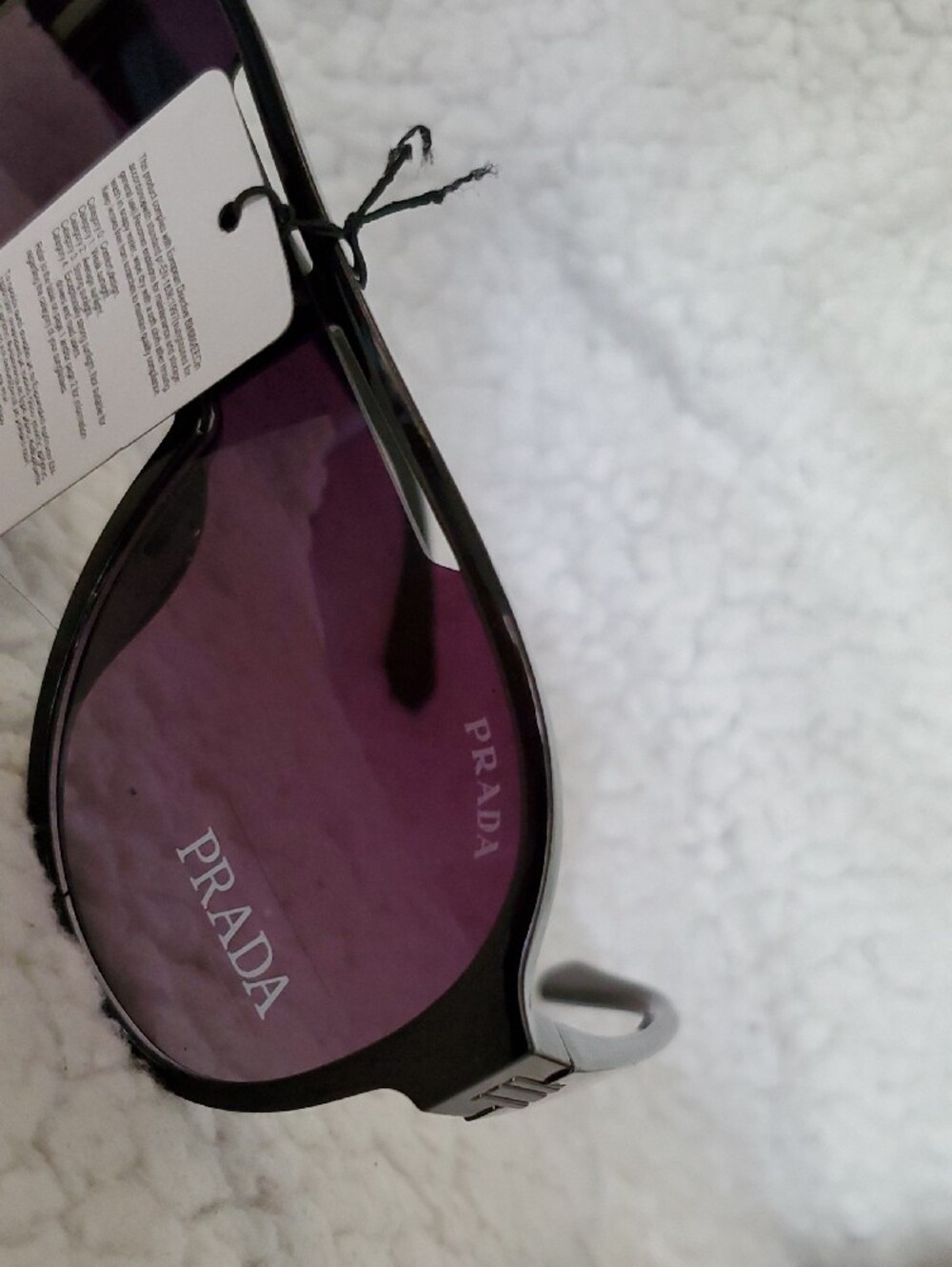 Boutique Black Frame Sunglasses with Purple Lenses - Picture 5 of 7